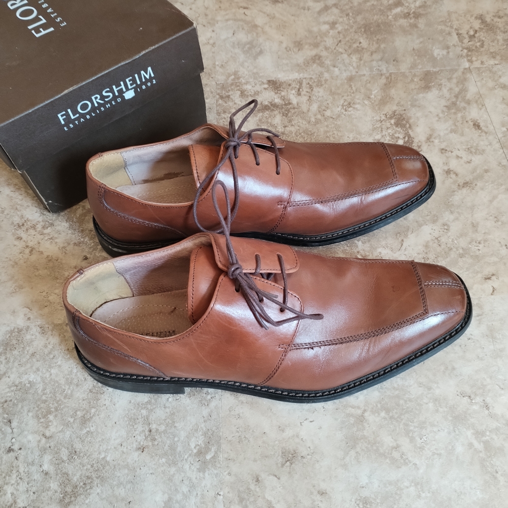 Florsheim Brown Leather Oxford Shoes Timeless Design